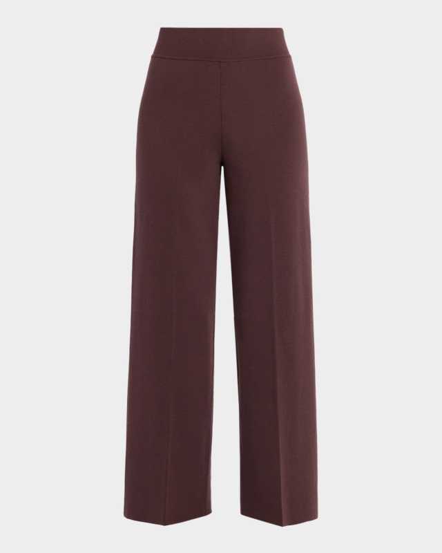 High-Rise Straight Culotte Pants